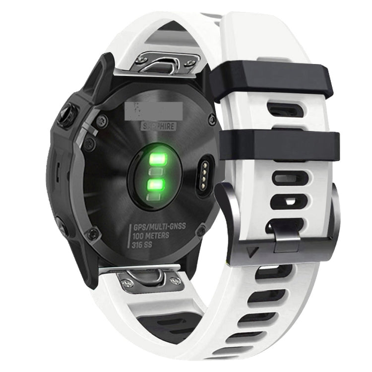26mm Silicone Sports Two-Color Watch Band, For Garmin Fenix 7X, For Garmin Fenix 7X Solar, For Garmin Tactix 7 Pro