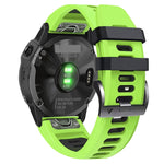 22mm Silicone Sports Two-Color Watch Band, For Garmin Fenix 5 Plus