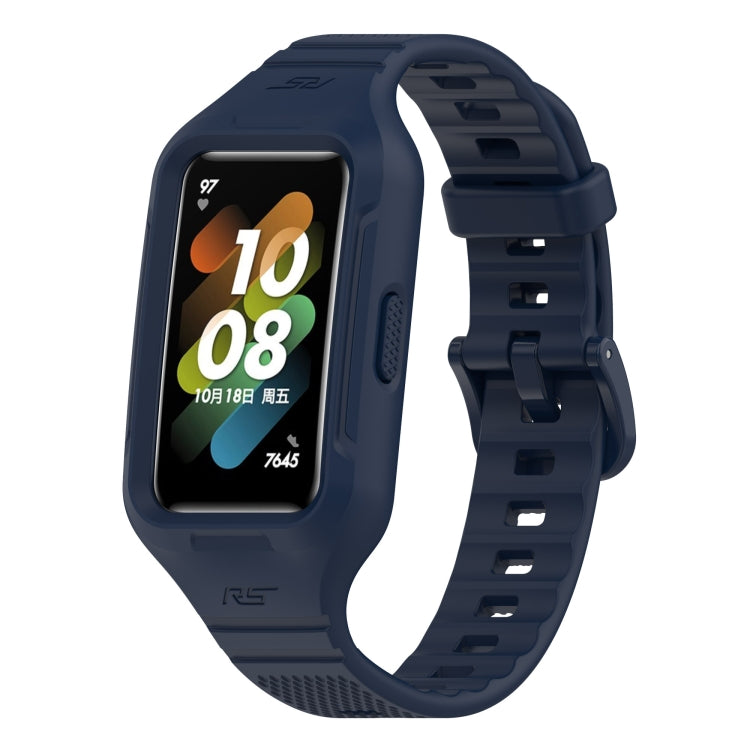 Solid Color Silicone Integrated Watch Band, For Huawei Band 8 / 7, For Honor Band 6