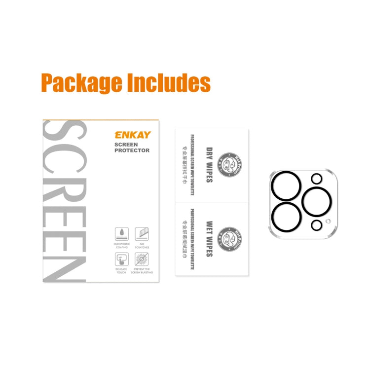 Film en verre trempé ENKAY Hat-Prince 9H pour objectif de caméra arrière pour iPhone 14 Pro / 14 Pro Max, pour iPhone 14 Pro / 14 Pro Max (1 PC), pour iPhone 14 Pro / 14 Pro Max (2 PCS)