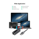 Carte réseau RJ45 1000 Mbps Adaptateur Ethernet USB, USB 3.0, Type-C