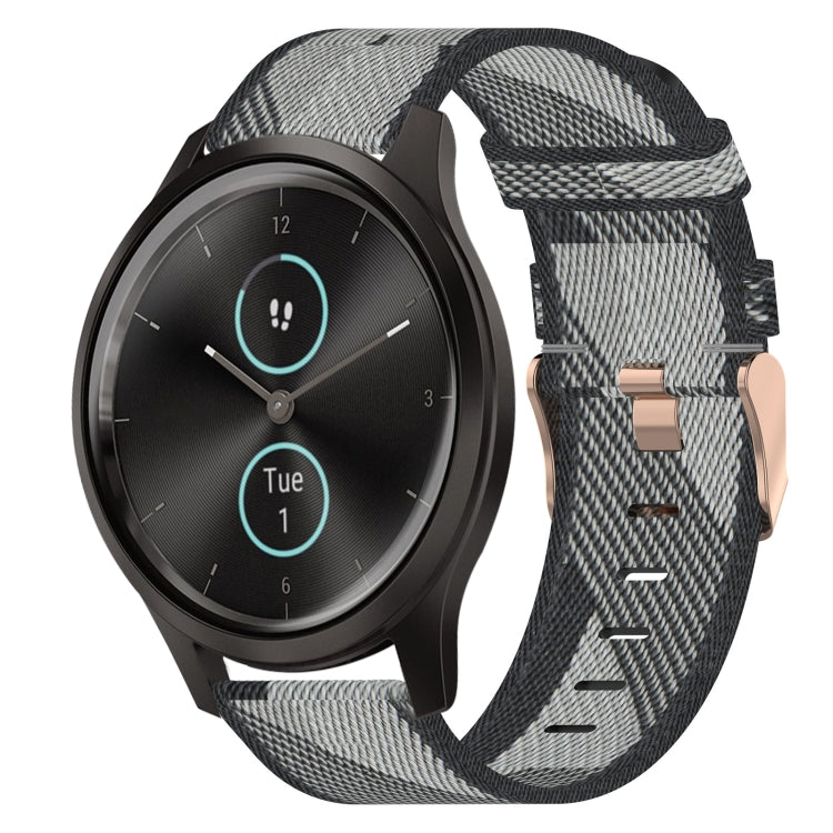 20mm Nylon Woven Watch Band, For Garmin Garminmove Style, For Garmin Vivomove, For Garmin Vivomove HR Sport, For Garmin Vivoactive 3, For Garmin Vivoactive3 Music, For Garmin Forerunner 245