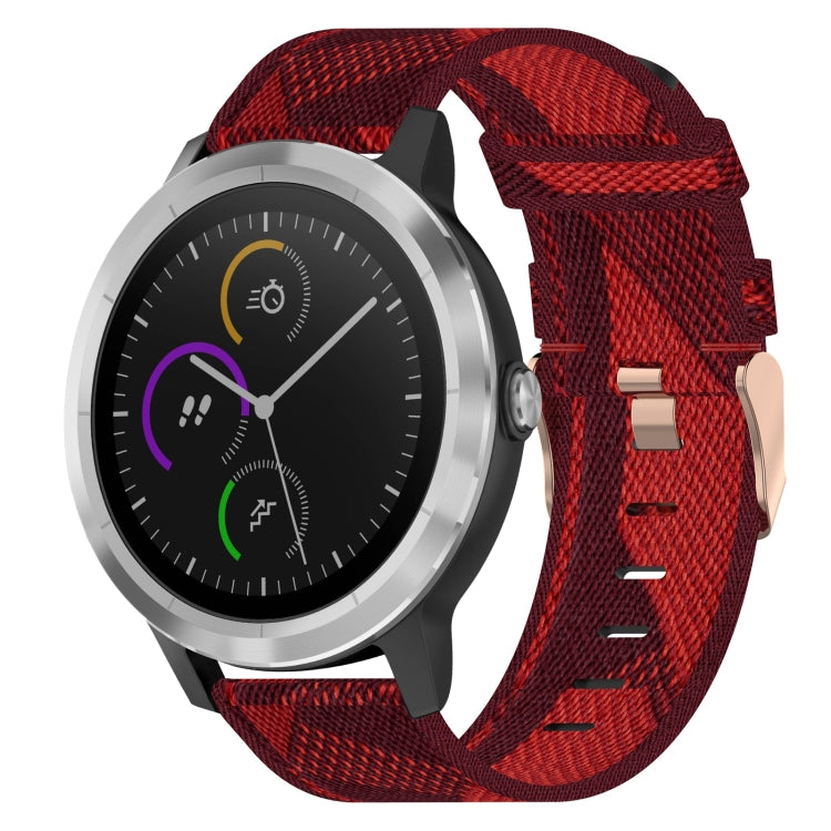 20mm Nylon Woven Watch Band, For Garmin Garminmove Style, For Garmin Vivomove, For Garmin Vivomove HR Sport, For Garmin Vivoactive 3, For Garmin Vivoactive3 Music, For Garmin Forerunner 245