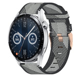 22mm Nylon Woven Watch Band, For Huawei Watch GT3 Pro 46mm, For Huawei Watch GT3 46mm, For Huawei Watch GT Runner, For Huawei Watch 3, For Huawei Watch 3 Pro, For Huawei GT2 Pro