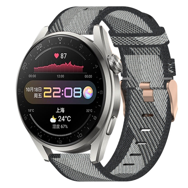 22mm Nylon Woven Watch Band, For Huawei Watch GT3 Pro 46mm, For Huawei Watch GT3 46mm, For Huawei Watch GT Runner, For Huawei Watch 3, For Huawei Watch 3 Pro, For Huawei GT2 Pro