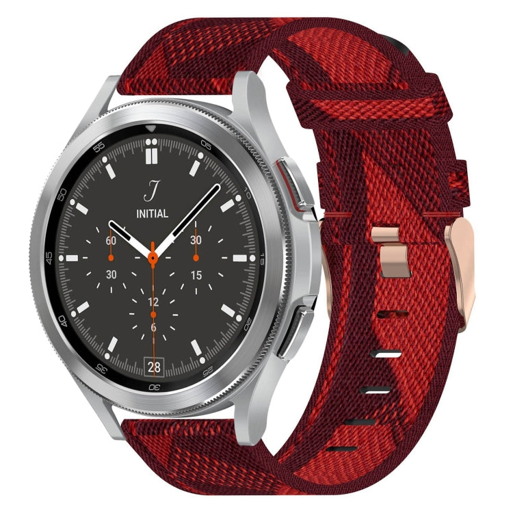 20mm Nylon Woven Watch Band, For Samsung Galaxy Watch 4 40mm, For Samsung Galaxy Watch 4 44mm, For Samsung  Galaxy Watch 4 Classic 42mm, For Samsung  Galaxy Watch 4 Classic 46mm, For Samsung Galaxy Watch 3 41mm, For Samsung Galaxy Watch Active 2 40mm
