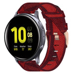 20mm Nylon Woven Watch Band, For Samsung Galaxy Watch 4 40mm, For Samsung Galaxy Watch 4 44mm, For Samsung  Galaxy Watch 4 Classic 42mm, For Samsung  Galaxy Watch 4 Classic 46mm, For Samsung Galaxy Watch 3 41mm, For Samsung Galaxy Watch Active 2 40mm