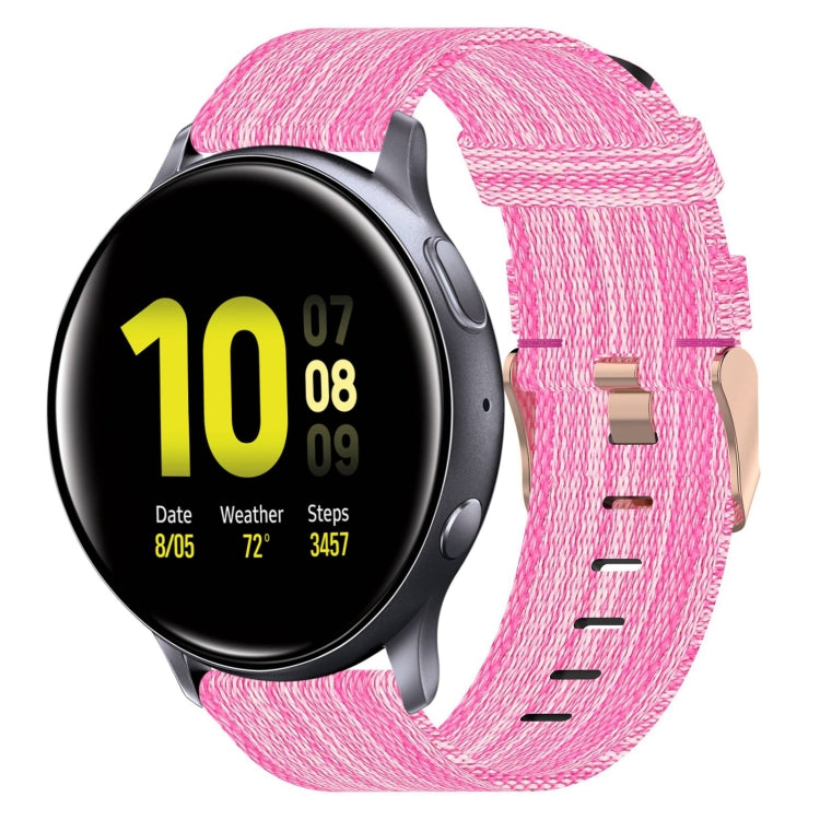 Bracelet de montre en nylon tressé de 20 mm, pour Samsung Galaxy Watch Active 2 44 mm, pour Samsung Galaxy Watch Active 40 mm, pour Samsung Galaxy Watch 42 mm, pour Samsung Gear Sport, pour Samsung Gear S2 Classic