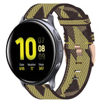 Bracelet de montre en nylon tressé de 20 mm, pour Samsung Galaxy Watch Active 2 44 mm, pour Samsung Galaxy Watch Active 40 mm, pour Samsung Galaxy Watch 42 mm, pour Samsung Gear Sport, pour Samsung Gear S2 Classic