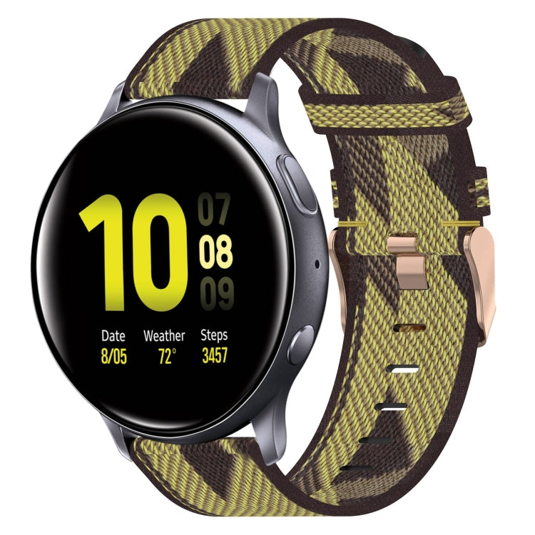 Bracelet de montre en nylon tressé de 20 mm, pour Samsung Galaxy Watch Active 2 44 mm, pour Samsung Galaxy Watch Active 40 mm, pour Samsung Galaxy Watch 42 mm, pour Samsung Gear Sport, pour Samsung Gear S2 Classic