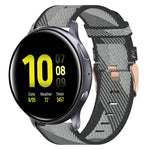 Bracelet de montre en nylon tressé de 20 mm, pour Samsung Galaxy Watch Active 2 44 mm, pour Samsung Galaxy Watch Active 40 mm, pour Samsung Galaxy Watch 42 mm, pour Samsung Gear Sport, pour Samsung Gear S2 Classic