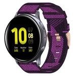 Bracelet de montre en nylon tressé de 20 mm, pour Samsung Galaxy Watch Active 2 44 mm, pour Samsung Galaxy Watch Active 40 mm, pour Samsung Galaxy Watch 42 mm, pour Samsung Gear Sport, pour Samsung Gear S2 Classic