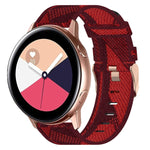 Bracelet de montre en nylon tressé de 20 mm, pour Samsung Galaxy Watch Active 2 44 mm, pour Samsung Galaxy Watch Active 40 mm, pour Samsung Galaxy Watch 42 mm, pour Samsung Gear Sport, pour Samsung Gear S2 Classic
