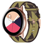 Bracelet de montre en nylon tressé de 20 mm, pour Samsung Galaxy Watch Active 2 44 mm, pour Samsung Galaxy Watch Active 40 mm, pour Samsung Galaxy Watch 42 mm, pour Samsung Gear Sport, pour Samsung Gear S2 Classic