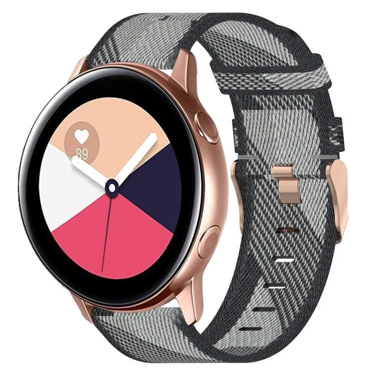 Bracelet de montre en nylon tressé de 20 mm, pour Samsung Galaxy Watch Active 2 44 mm, pour Samsung Galaxy Watch Active 40 mm, pour Samsung Galaxy Watch 42 mm, pour Samsung Gear Sport, pour Samsung Gear S2 Classic