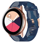 Bracelet de montre en nylon tressé de 20 mm, pour Samsung Galaxy Watch Active 2 44 mm, pour Samsung Galaxy Watch Active 40 mm, pour Samsung Galaxy Watch 42 mm, pour Samsung Gear Sport, pour Samsung Gear S2 Classic