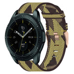 Bracelet de montre en nylon tressé de 20 mm, pour Samsung Galaxy Watch Active 2 44 mm, pour Samsung Galaxy Watch Active 40 mm, pour Samsung Galaxy Watch 42 mm, pour Samsung Gear Sport, pour Samsung Gear S2 Classic