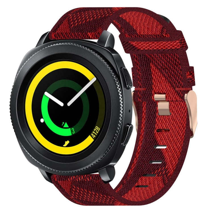 Bracelet de montre en nylon tressé de 20 mm, pour Samsung Galaxy Watch Active 2 44 mm, pour Samsung Galaxy Watch Active 40 mm, pour Samsung Galaxy Watch 42 mm, pour Samsung Gear Sport, pour Samsung Gear S2 Classic