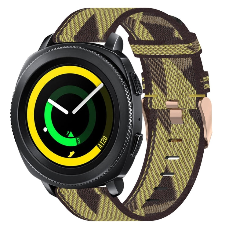 Bracelet de montre en nylon tressé de 20 mm, pour Samsung Galaxy Watch Active 2 44 mm, pour Samsung Galaxy Watch Active 40 mm, pour Samsung Galaxy Watch 42 mm, pour Samsung Gear Sport, pour Samsung Gear S2 Classic