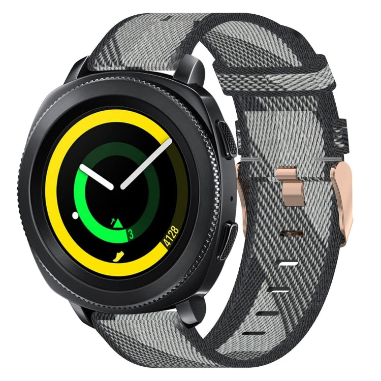 Bracelet de montre en nylon tressé de 20 mm, pour Samsung Galaxy Watch Active 2 44 mm, pour Samsung Galaxy Watch Active 40 mm, pour Samsung Galaxy Watch 42 mm, pour Samsung Gear Sport, pour Samsung Gear S2 Classic