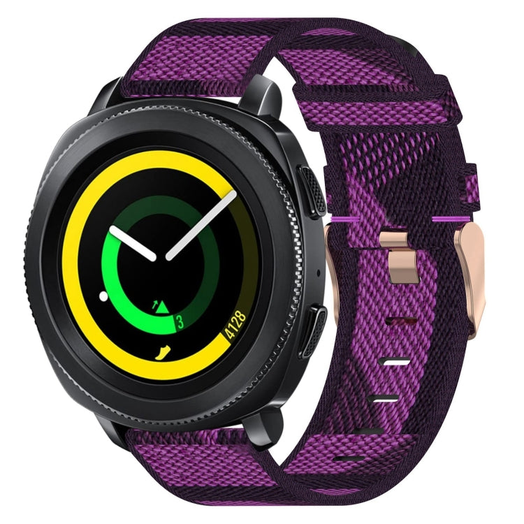 Bracelet de montre en nylon tressé de 20 mm, pour Samsung Galaxy Watch Active 2 44 mm, pour Samsung Galaxy Watch Active 40 mm, pour Samsung Galaxy Watch 42 mm, pour Samsung Gear Sport, pour Samsung Gear S2 Classic