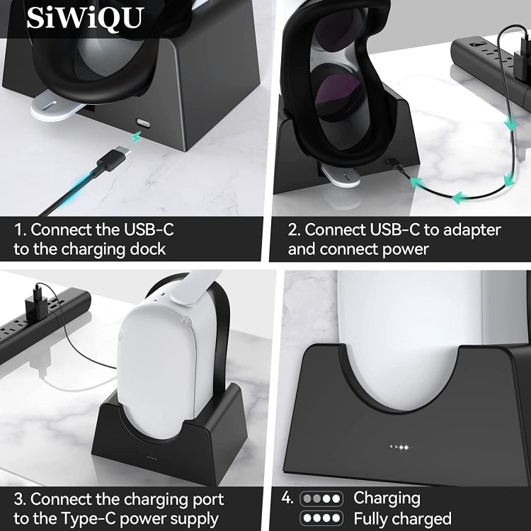 Support de charge VR pour Oculus Quest 2 Accessoires VR Support de rangement pour hôte Support de charge, support de charge VR