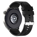 Protruding Head Silicone Strap Silver Buckle, For Huawei  Watch GT Runner 22mm, For Huawei Watch GT3 46mm 22mm, For Huawei Watch 3 / Watch3 Pro 22mm, For Huawei Watch GT2 Pro / GT2e 22mm
