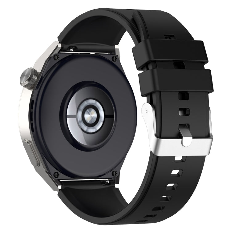 Protruding Head Silicone Strap Silver Buckle, For Huawei  Watch GT Runner 22mm, For Huawei Watch GT3 46mm 22mm, For Huawei Watch 3 / Watch3 Pro 22mm, For Huawei Watch GT2 Pro / GT2e 22mm