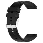 Protruding Head Silicone Strap Silver Buckle, For Huawei  Watch GT Runner 22mm, For Huawei Watch GT3 46mm 22mm, For Huawei Watch 3 / Watch3 Pro 22mm, For Huawei Watch GT2 Pro / GT2e 22mm
