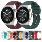 Protruding Head Silicone Strap Silver Buckle, For Huawei  Watch GT Runner 22mm, For Huawei Watch GT3 46mm 22mm, For Huawei Watch 3 / Watch3 Pro 22mm, For Huawei Watch GT2 Pro / GT2e 22mm