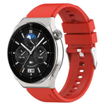 Protruding Head Silicone Strap Silver Buckle, For Huawei  Watch GT Runner 22mm, For Huawei Watch GT3 46mm 22mm, For Huawei Watch 3 / Watch3 Pro 22mm, For Huawei Watch GT2 Pro / GT2e 22mm