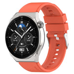 Protruding Head Silicone Strap Silver Buckle, For Huawei Watch GT2 42mm / Watch 2 20mm, For Honor Magic Watch 2 42mm 20mm