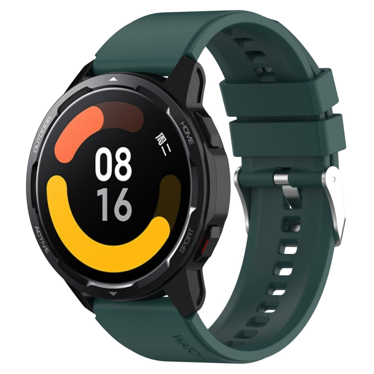 Bracelet en silicone à tête saillante avec boucle argentée, pour Samsung Galaxy Watch3 45 mm 22 mm, pour Samsung Galaxy Gear S3 Classic 22 mm, pour Samsung Galaxy Gear S3 Frontier 22 mm, pour Samsung Galaxy Watch Heart-S 20 mm