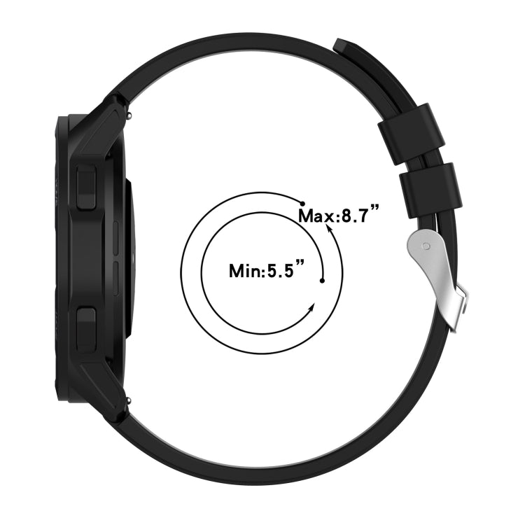 Bracelet en silicone à tête saillante avec boucle argentée, pour Samsung Galaxy Watch Heart-L 20mm, pour Samsung Galaxy Watch4 40mm/44mm 20mm, pour Samsung Galaxy Watch4 Classic 42mm/46mm 20mm, pour Samsung Galaxy Watch3 41mm 20mm