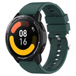 Bracelet en silicone à tête saillante avec boucle argentée, pour Samsung Galaxy Watch Active2 40mm/44mm 20mm, pour Samsung Galaxy Watch Active 40mm 20mm, pour Samsung Galaxy Watch 42mm 20mm, pour Samsung Galaxy Gear Sport/S2 Classic 20mm