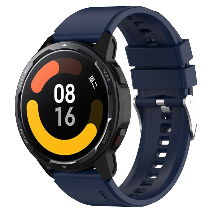 Bracelet en silicone à tête saillante avec boucle argentée, pour Samsung Galaxy Watch Active2 40mm/44mm 20mm, pour Samsung Galaxy Watch Active 40mm 20mm, pour Samsung Galaxy Watch 42mm 20mm, pour Samsung Galaxy Gear Sport/S2 Classic 20mm