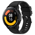 Bracelet en silicone avec ardillon saillant Boucle argentée, Pour Samsung Galaxy Watch 46mm 22mm