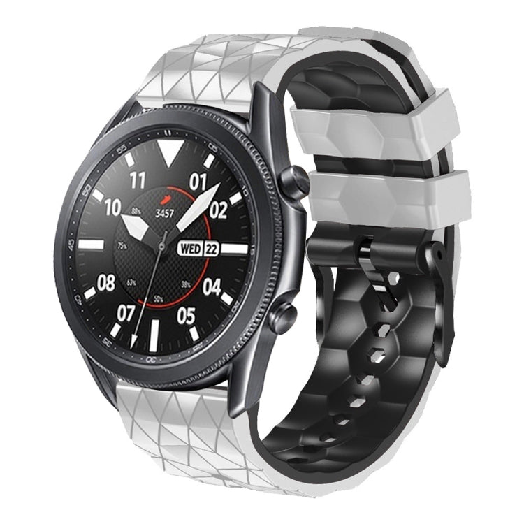 22mm Football Pattern Two-Color Silicone Strap, For Huawei Watch GT3 Pro 46mm, For Huawei Watch GT3 46mm, For Huawei Watch GT Runner, For Huawei Watch 3