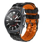 Bracelet en silicone bicolore à motif football de 22 mm, pour Samsung Galaxy Watch3 45 mm, pour Samsung Galaxy Watch 46 mm, pour Samsung Gear S3 Classic, pour Samsung Gear S3 Frontier