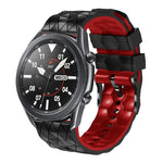 Bracelet en silicone bicolore à motif football de 22 mm, pour Samsung Galaxy Watch3 45 mm, pour Samsung Galaxy Watch 46 mm, pour Samsung Gear S3 Classic, pour Samsung Gear S3 Frontier