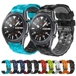 Bracelet en silicone bicolore à motif football de 22 mm, pour Samsung Galaxy Watch3 45 mm, pour Samsung Galaxy Watch 46 mm, pour Samsung Gear S3 Classic, pour Samsung Gear S3 Frontier