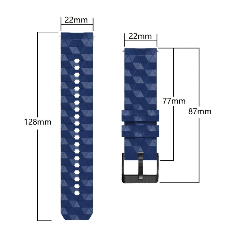 Bracelet en silicone bicolore à motif football de 22 mm, pour Samsung Galaxy Watch3 45 mm, pour Samsung Galaxy Watch 46 mm, pour Samsung Gear S3 Classic, pour Samsung Gear S3 Frontier
