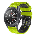 Bracelet en silicone bicolore à motif football de 22 mm, pour Samsung Galaxy Watch3 45 mm, pour Samsung Galaxy Watch 46 mm, pour Samsung Gear S3 Classic, pour Samsung Gear S3 Frontier