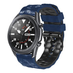 Bracelet en silicone bicolore à motif football de 22 mm, pour Samsung Galaxy Watch3 45 mm, pour Samsung Galaxy Watch 46 mm, pour Samsung Gear S3 Classic, pour Samsung Gear S3 Frontier