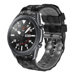 Bracelet en silicone bicolore à motif football de 22 mm, pour Samsung Galaxy Watch3 45 mm, pour Samsung Galaxy Watch 46 mm, pour Samsung Gear S3 Classic, pour Samsung Gear S3 Frontier