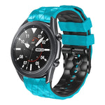 Bracelet en silicone bicolore à motif football de 22 mm, pour Samsung Galaxy Watch3 45 mm, pour Samsung Galaxy Watch 46 mm, pour Samsung Gear S3 Classic, pour Samsung Gear S3 Frontier