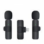Microphone mini sans fil K9 à pince avec suppression automatique du bruit pour appareil 8 broches 2 en 1, K9IP-2