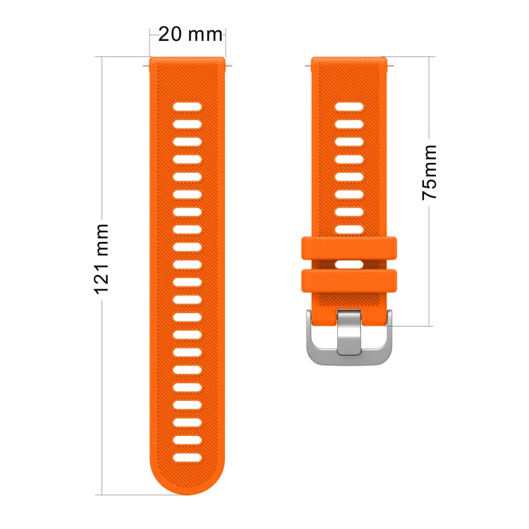 20mm Silicone Twill Watch Band, For Garmin Forerunner 55, For Garmin Venu, For Garmin Venu SQ, For Garmin Vivomove 3