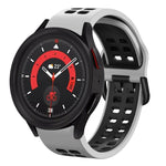 Bracelet de montre en silicone bicolore respirant 20mm, pour Samsung Galaxy Watch 5 40mm, pour Samsung Galaxy Watch 5 44mm