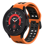 Bracelet de montre en silicone bicolore respirant 20mm, pour Samsung Galaxy Watch 5 40mm, pour Samsung Galaxy Watch 5 44mm